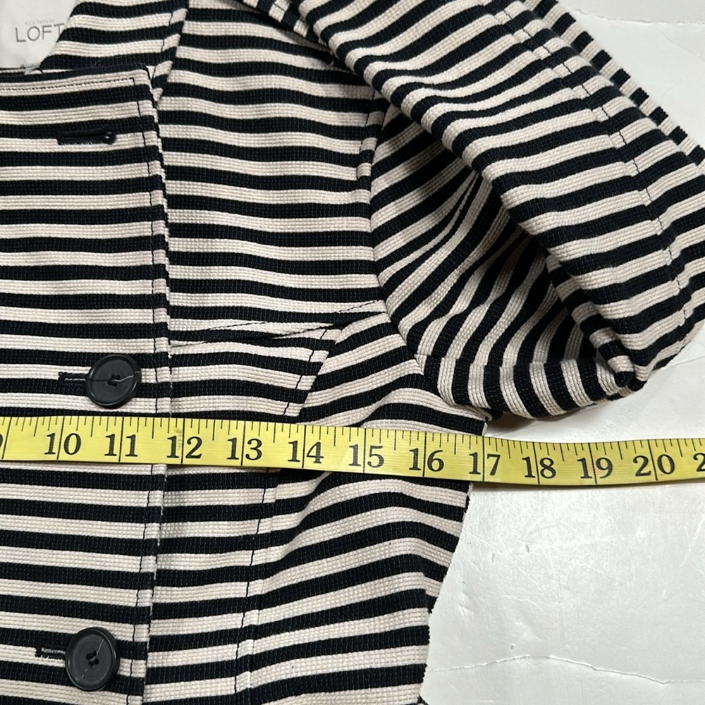 LOFT Striped Trench Coat - Picture 7 of 14